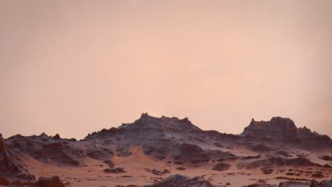 estableciendo una toma del paisaje de la superficie marciana