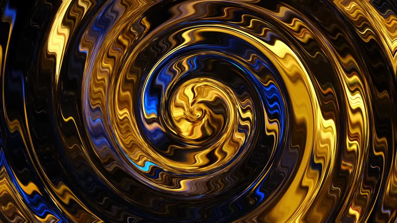 원, 파란색과 노란색, 미래의 영상, 형광 네온 추상화