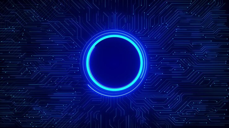 Chip di circuito elettronico 3D, mondo della tecnologia avanzata all'avanguardia e machine learning.