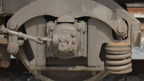 train wheel suspension detail