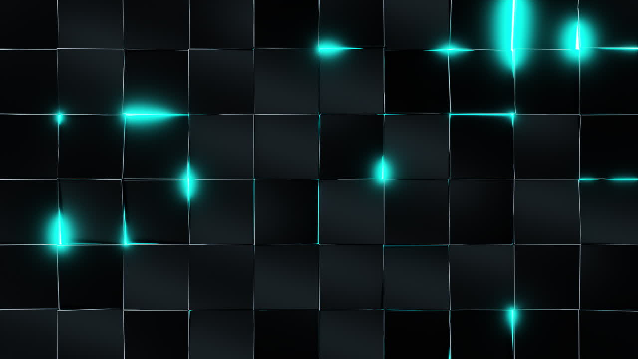 un patrón a cuadros negro y verde en una pared. animación en bucle