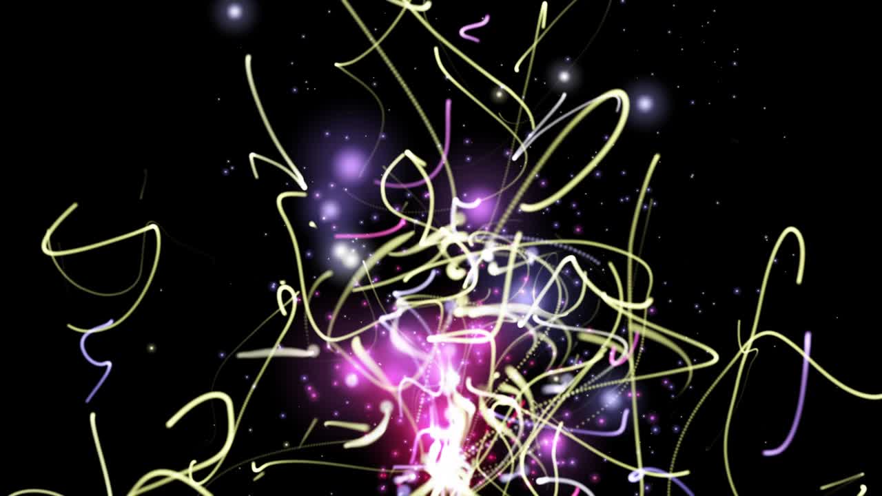 partículas digitales abstractas ondas y líneas movimiento de flujo