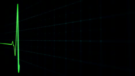 pantalla de monitoreo cardíaco en primer plano