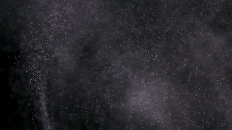 powder isolated on black background