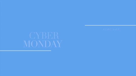 Cyber-Montag-Auf-Blauem-Verlauf-Mit-Weißen-Linien