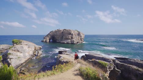 looking over the ocean.