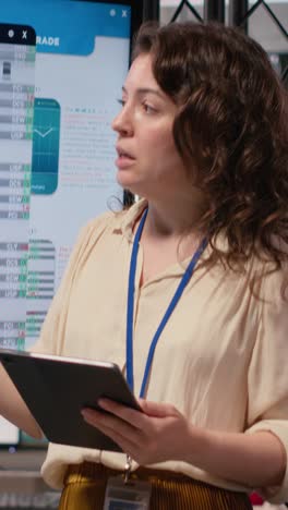vertical video empowered business partners planning a project with development goals