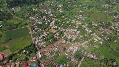 Vista-Aérea,-Ciudad-De-Loitokitok,-Kenia