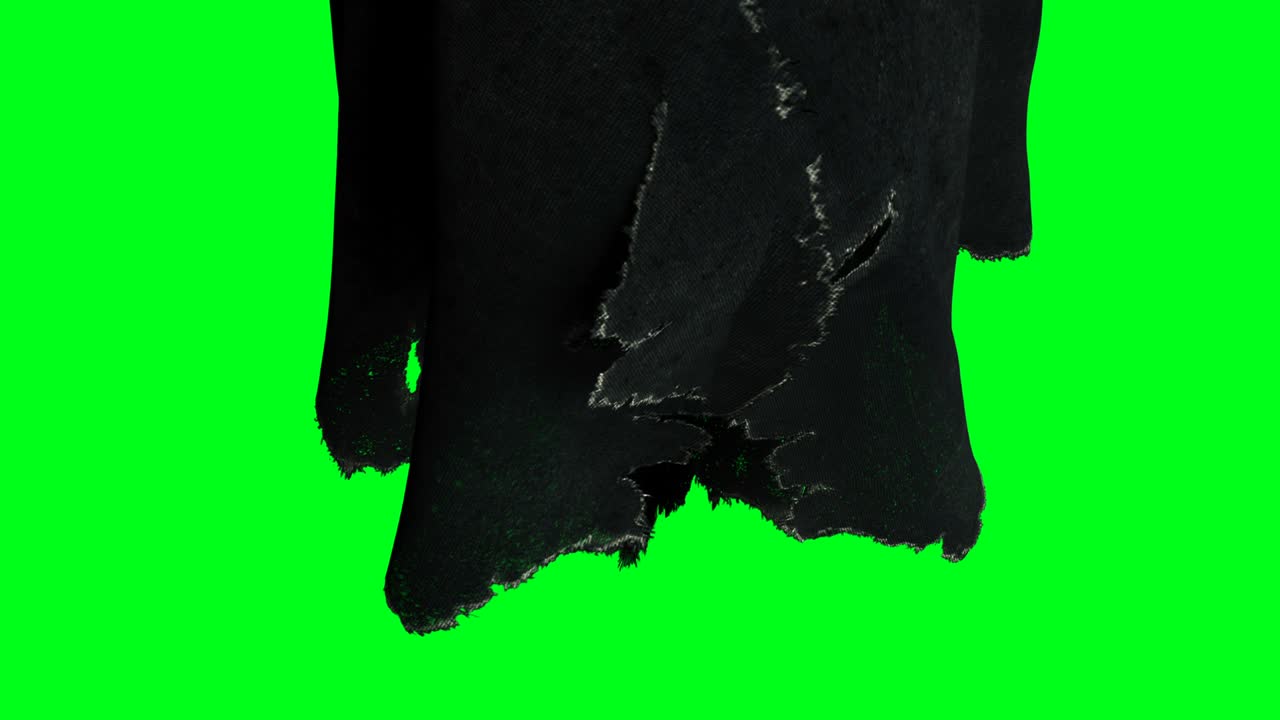 미스터리 공포 유령 애니메이션, 역동적인 후디, 고립, 현실적인 4k 녹색 화면 애니메이션