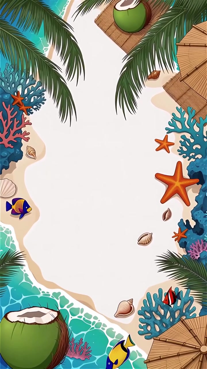 Tropical Summer Background Animation 4K