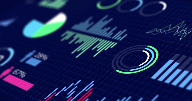 Digital Data Dashboard with Animated Charts and Graphs
