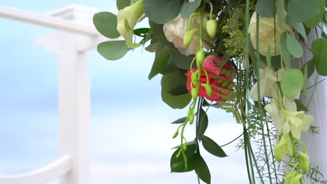 flowers on the beach ceremony