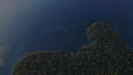 aerial view of mbudya island at sunset in dar es salaam, tanzania