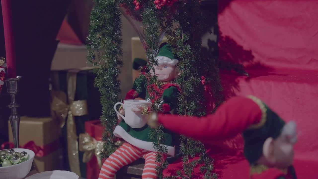 Close up of elf with Christmas decoration in Schilliger in Gland Switzerland