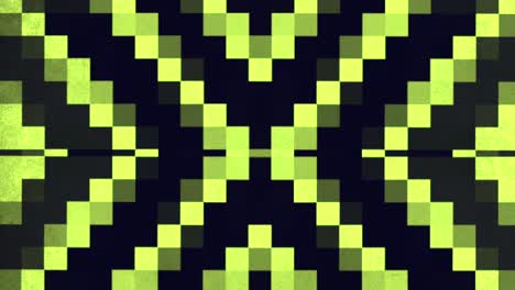 degradado de movimiento pequeños píxeles verdes en arquitectura de 8 bits