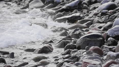 Slow-motion-waves-on-rocky-shoreline