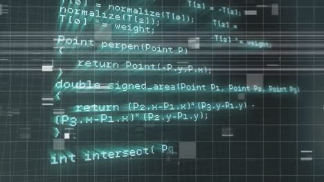 data processing on dark green background