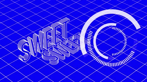 animation of sweet on blue background