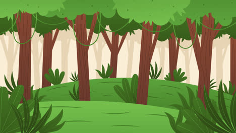 An-animation-of-Organic-flat-jungle-background