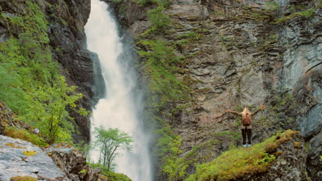 majestic waterfall in norway