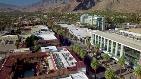 drone aerial establishing shot of palm springs california 6