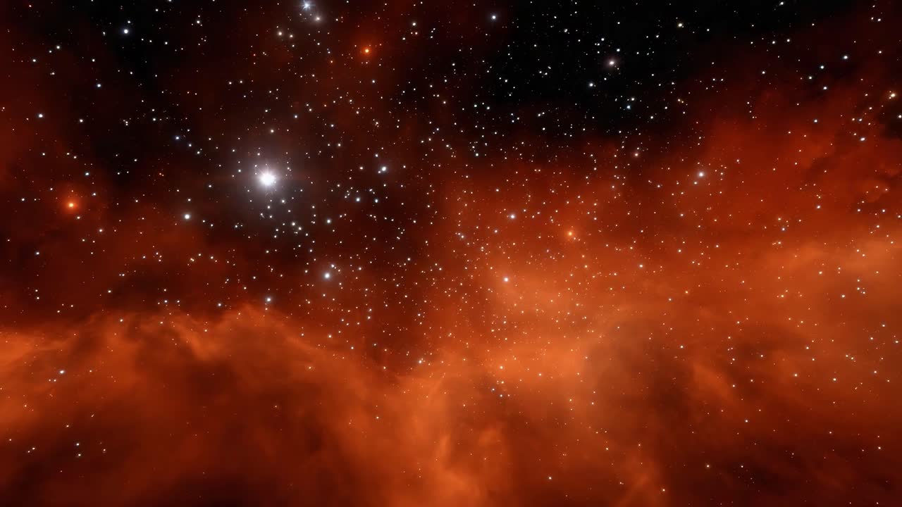 A Celestial Journey Through the Cosmos: Discovering the Mysteries of Stars and Galaxies in a Stunning Red Nebula Sky Full of Twinkling Stars