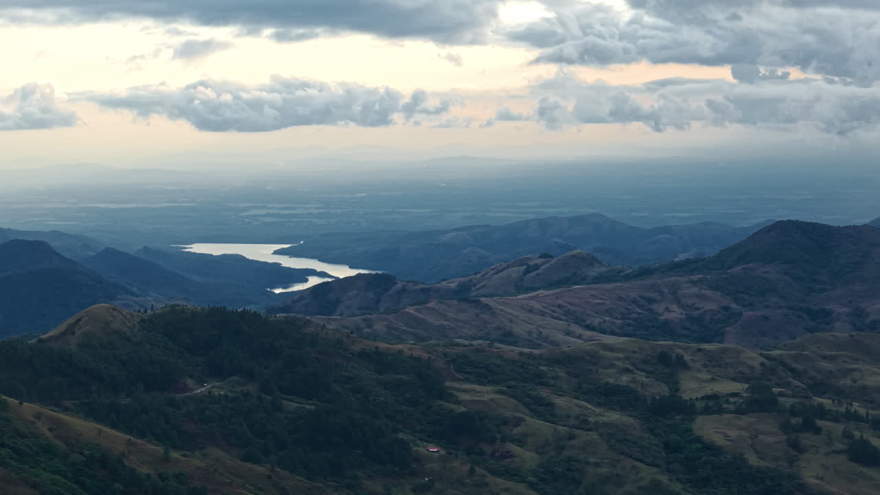 Mountainscape And Lush Rainforests In Bocas del Toro On Panama's Caribbean Coast, Central America. Aerial Wide Shot