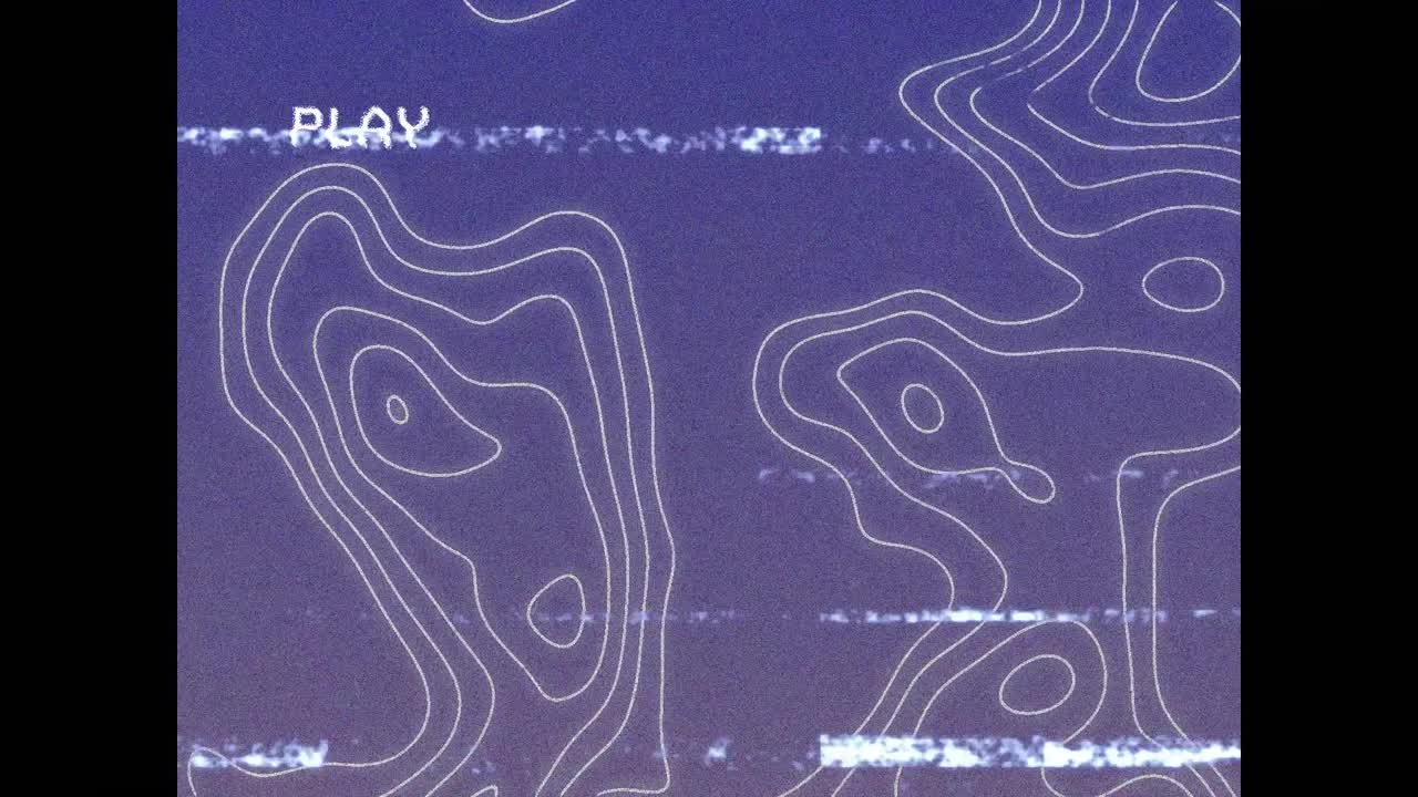 animación de la interfaz digital en pantalla con líneas de mapas topográficos y glitch