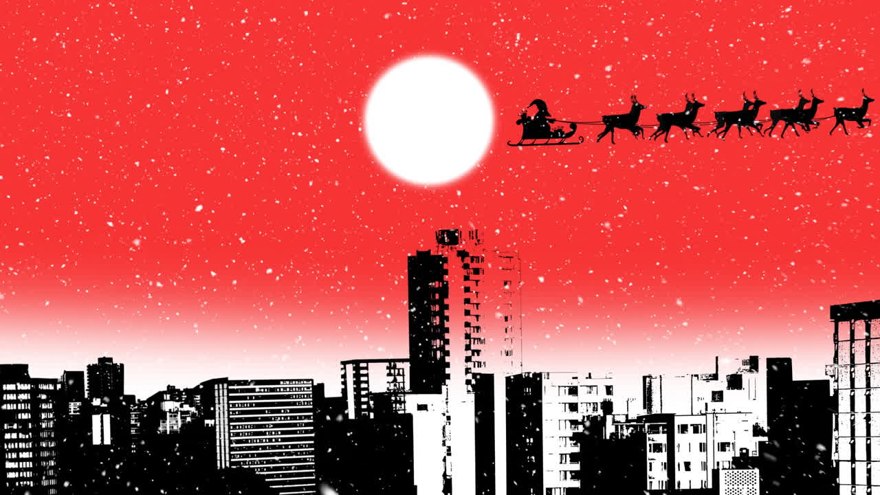 산타클로스 가 사 ⁇  이 끌어당기는  ⁇ 매 를 타고 있다