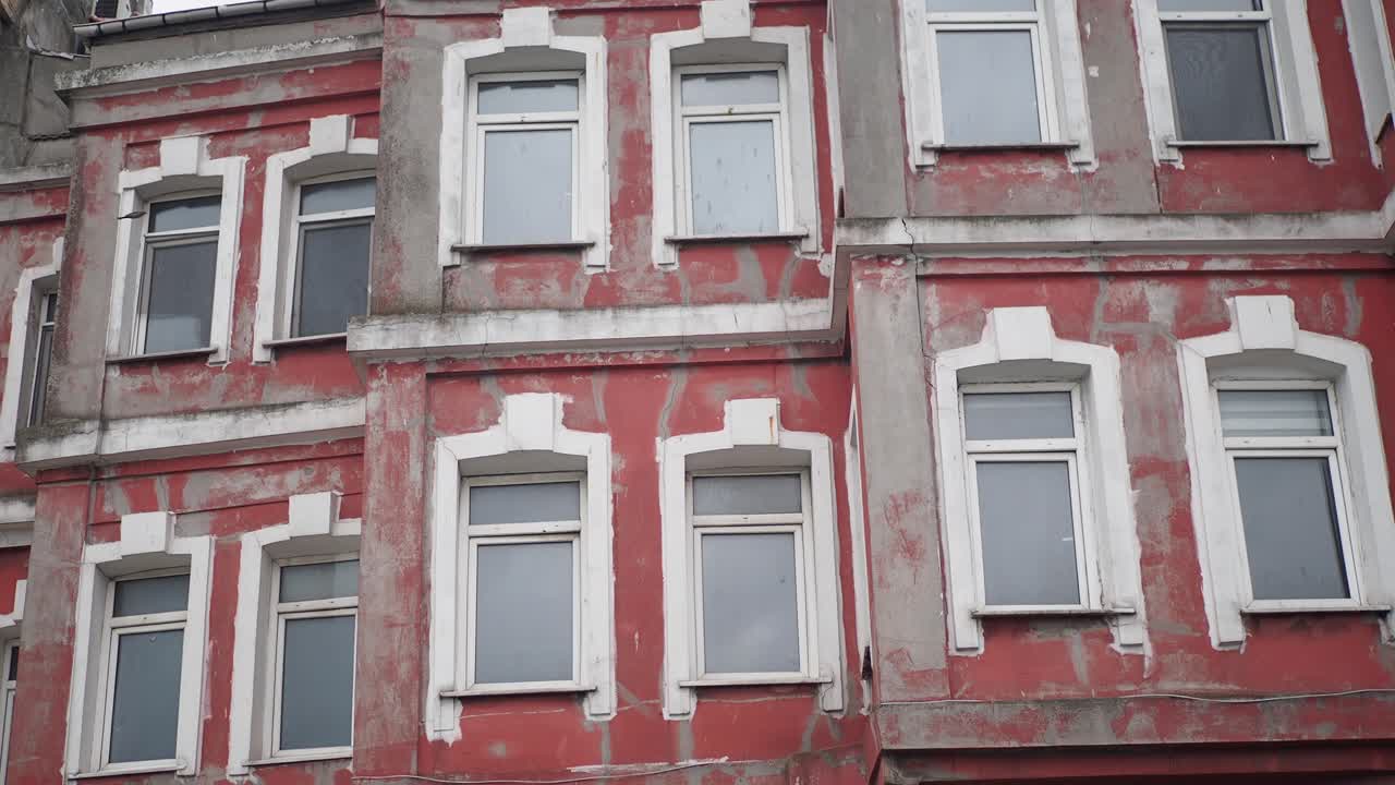 Old Red Building with Windows