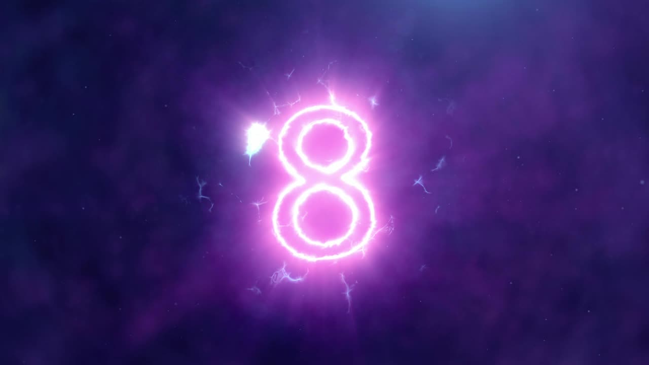 eléctrico y futurista contador 3d cuenta atrás