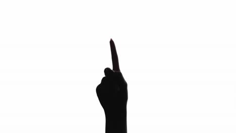 silueta de la mano pantalla táctil búsqueda toque con el dedo