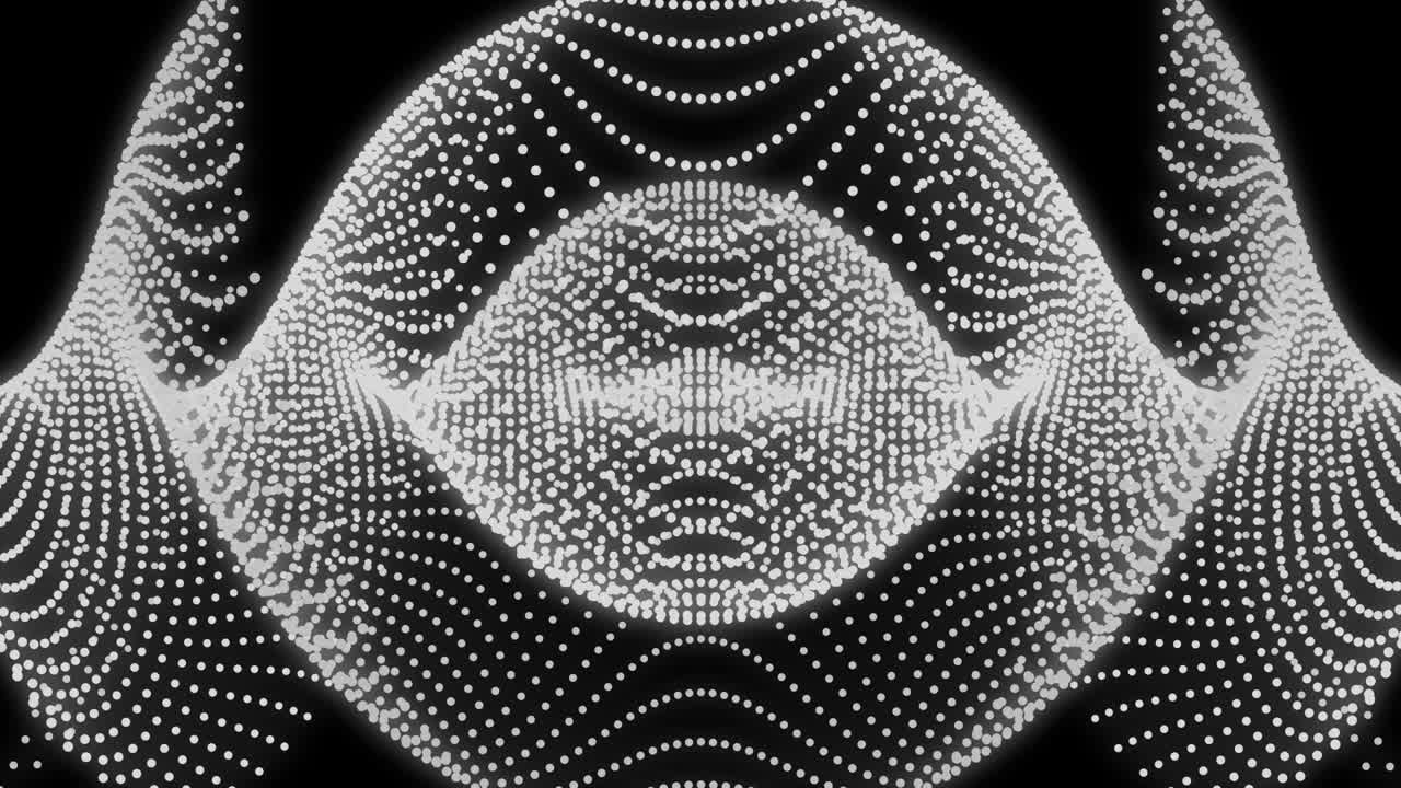 White color Dot Shape Pattern animation motion graphics