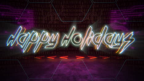 Happy-Holidays-on-cyberpunk-screen-with-HUD-elements-and-numbers