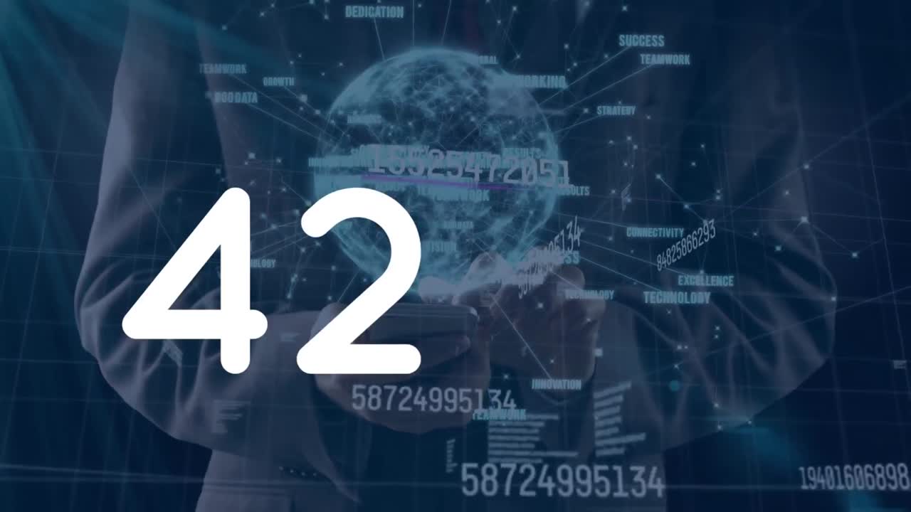 animación de números que cambian en todo el mundo