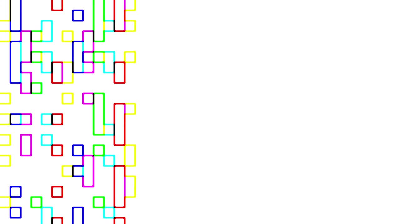 Multi colored digital squares signal