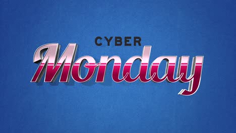 Texto-Retro-Del-Cyber-Monday-Al-Estilo-De-Los-Años-80-Sobre-Una-Textura-Grunge-Azul