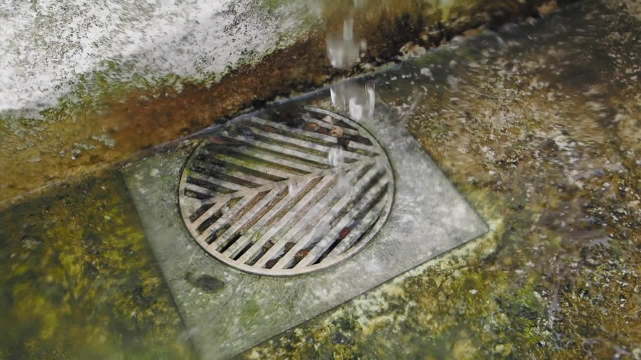 Water Flowing into a Drain