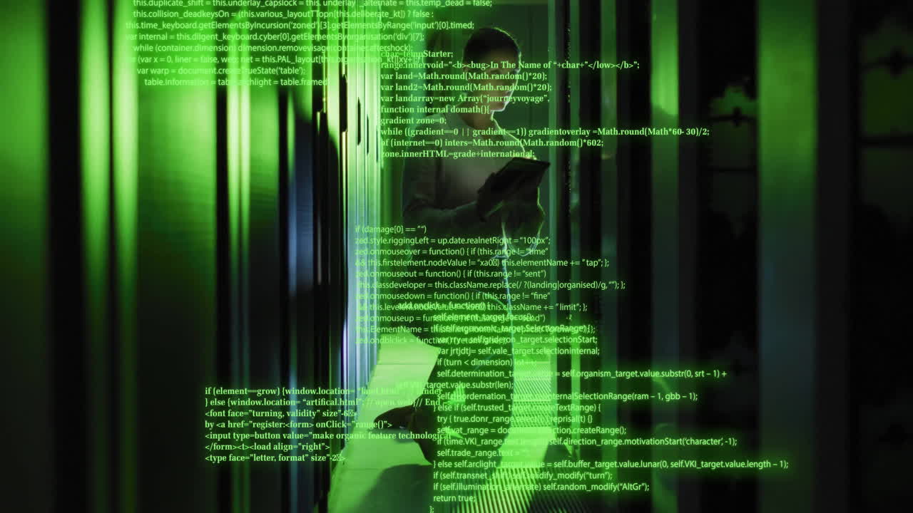 Animation of data processing over computer servers