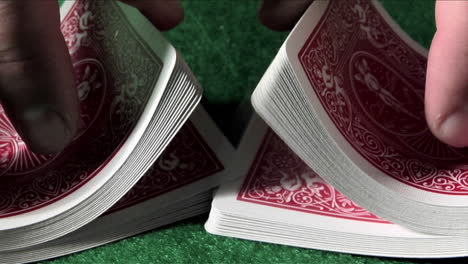 a deck of cards is shuffled in slow motion 1