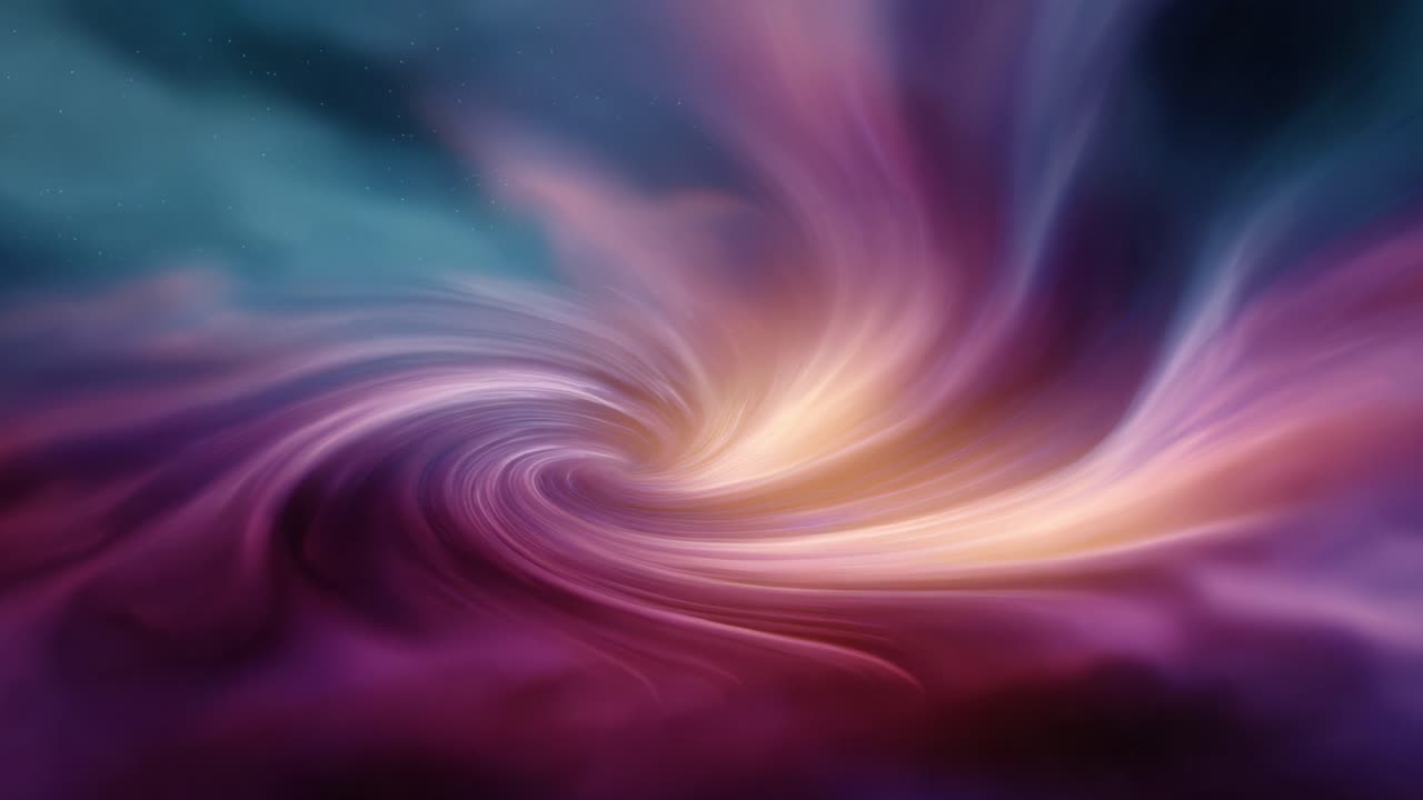 En fængslende kosmisk hvirvel af farver og lys, der indfanger universets skønhed i bevægelse. Den viser æteriske bølger og strålende nuancer i et fantastisk skue.