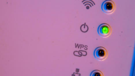 cinemagraph of blinking signal connection status led lights in wifi repeater