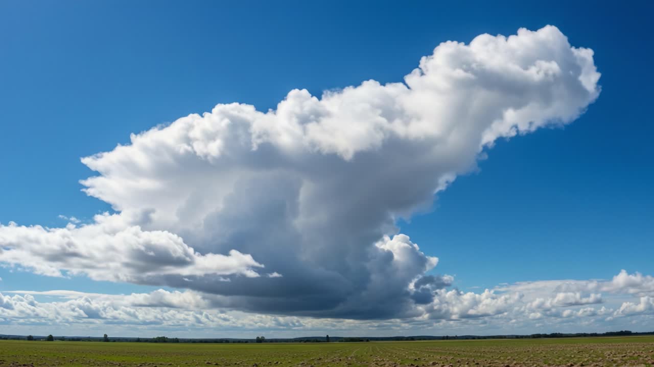 Stunning Transformation of a Majestic Cloud: A Dynamic Display of Nature's Beauty Captured in Two Stages of an Expansive Sky Over a Serene Landscape