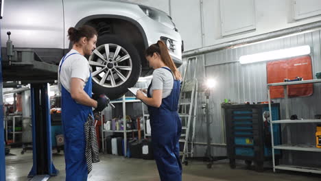 coworkers in the workshop