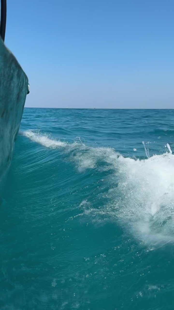 View of the sea from a boat