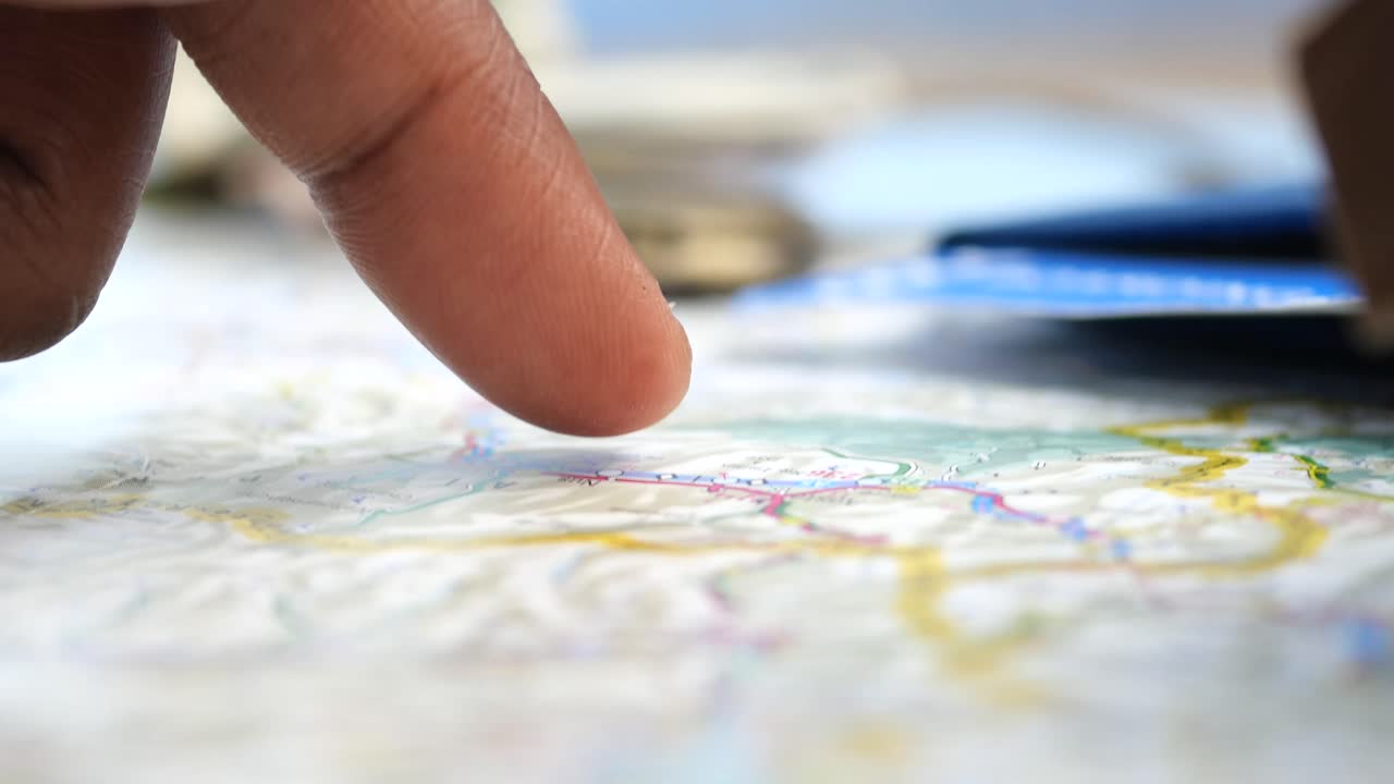 Planning a trip with a map
