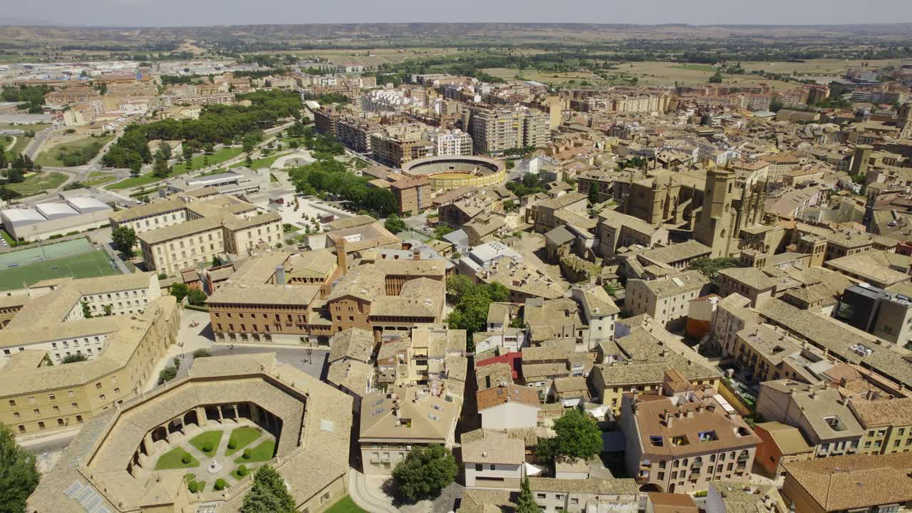 Panoramic Aerial View of a European City with Historic Architecture