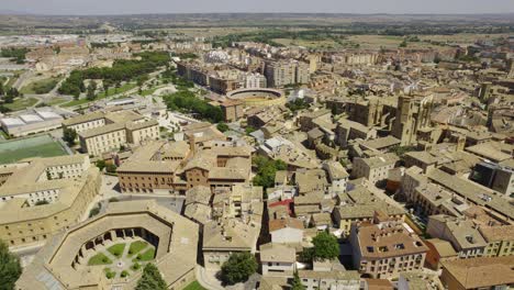 panoramic aerial view of a european city with historic architecture