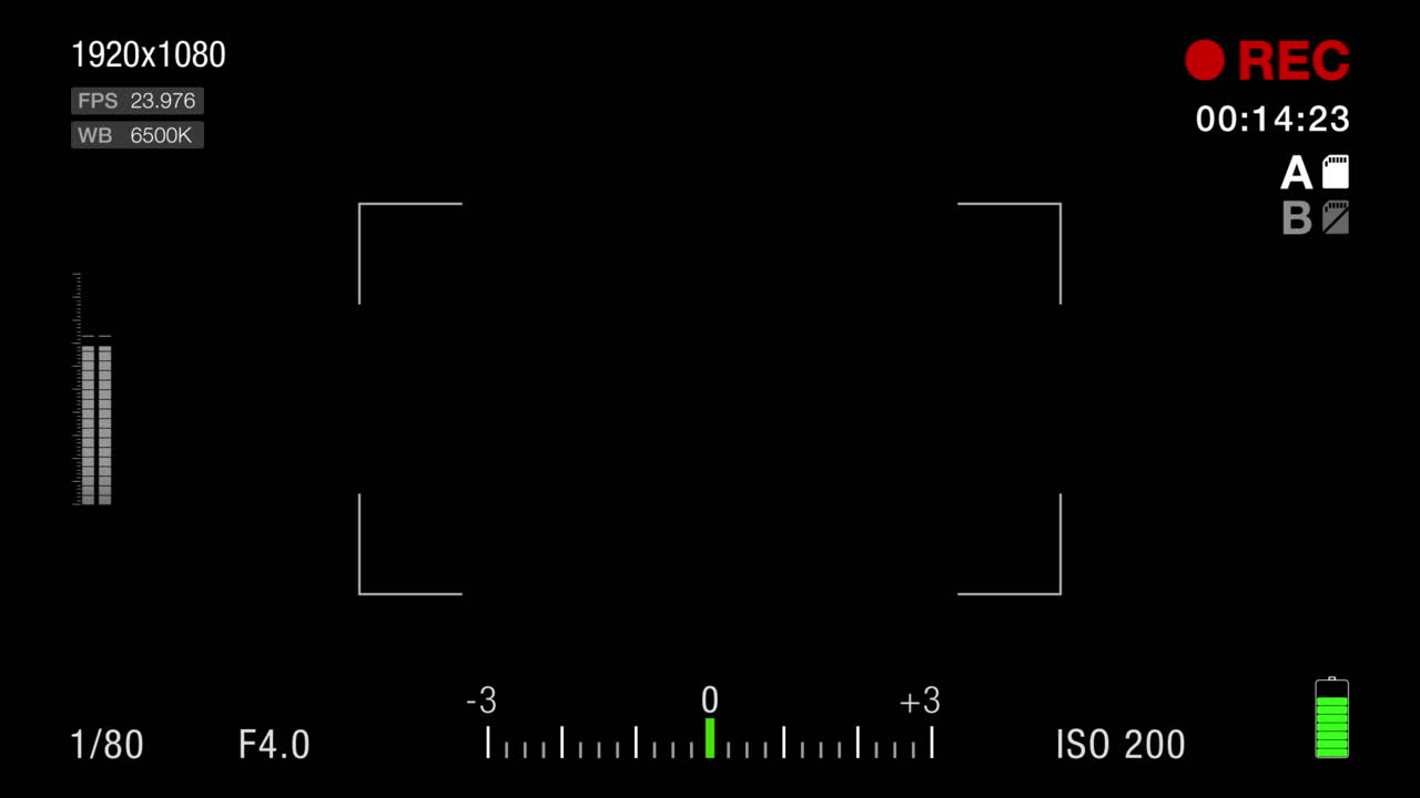 Digital Camera Recording Interface Viewfinder Overlay
