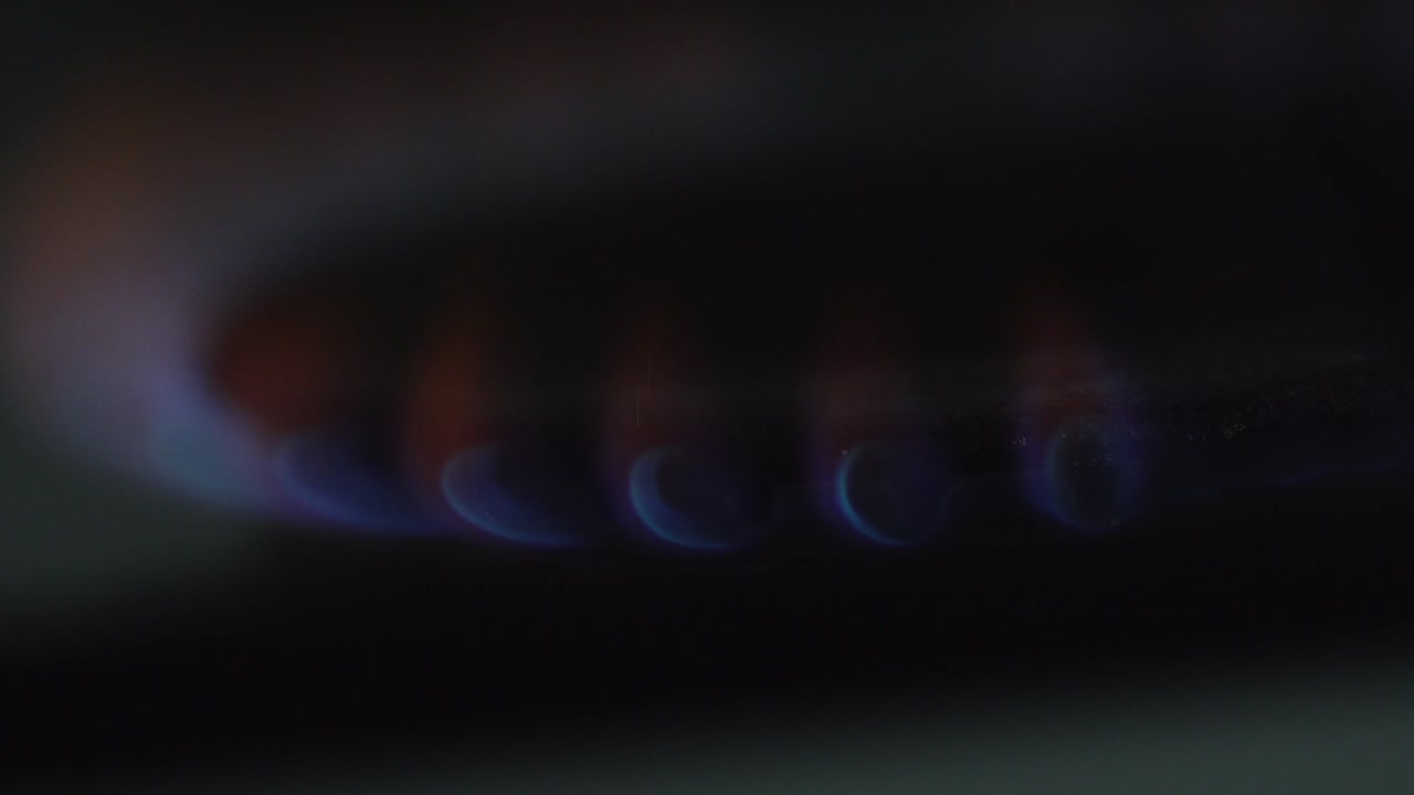 가스 스토브 버너 불꽃